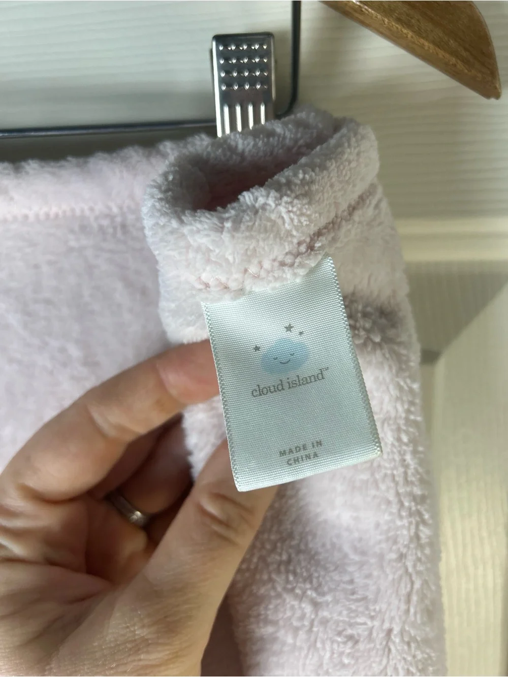 Cloud Island Solid Light Pink Baby Blanket Soft Plush Security Lovey